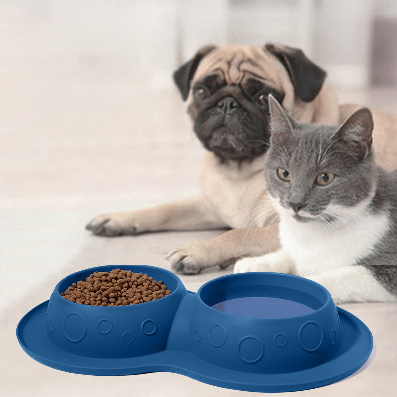 Non-Slip Double Pet Feeding Bowl for Cats & Dogs